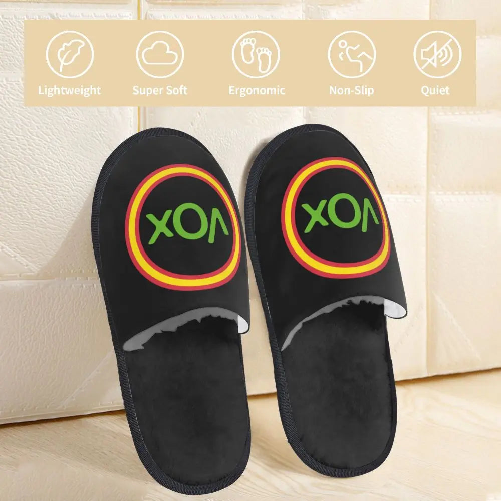 Custom Spain Vox Stripe Flag Soft Scuff With Memory Foam Slippers Women Spanish Political Party Spa House Shoes