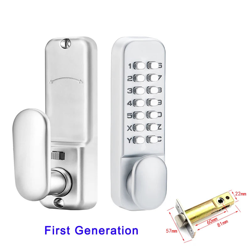 Waterproof Mechanical Password Code Number Single Latch Lock For Outdoor Wooden Door
