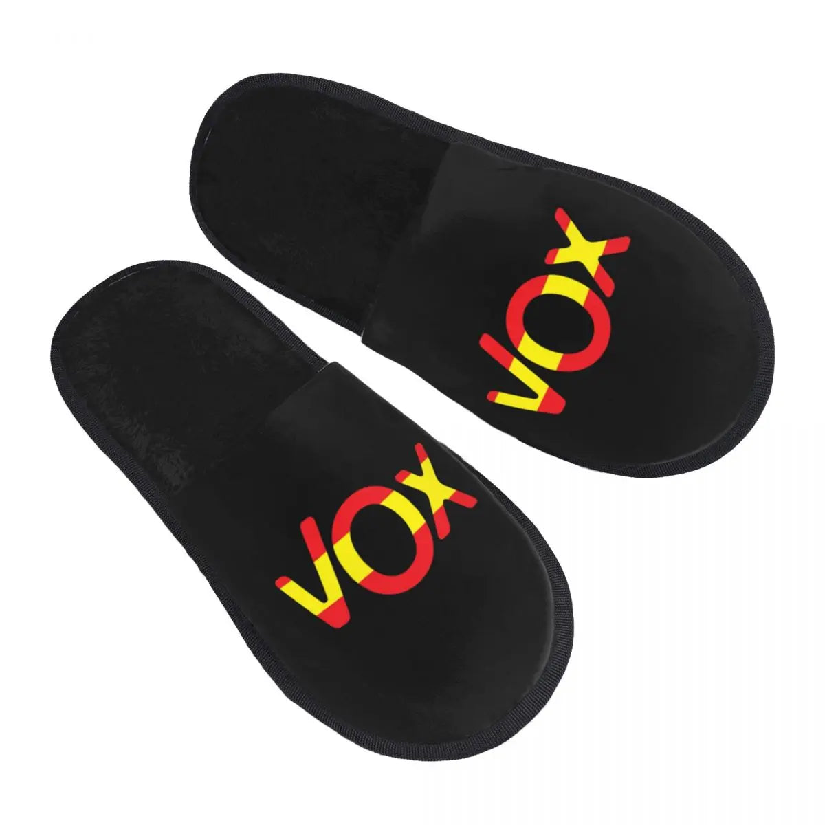 Custom Spain Vox Stripe Flag Soft Scuff With Memory Foam Slippers Women Spanish Political Party Spa House Shoes