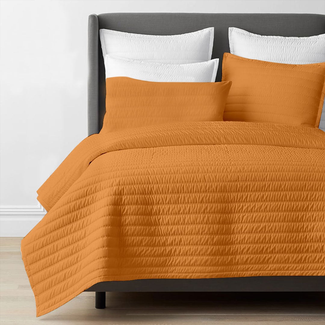 Channel stitch - Pure Linen Quilt Sets-4