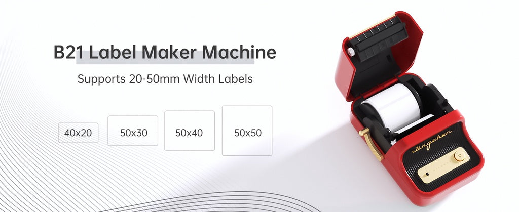 NIIMBOT B21 Label Printer Portable Wir-eless Bluetooth Thermal Label Maker Sticker Printer Label paper